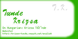 tunde krizsa business card